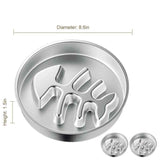 2-Piece Stainless Steel Slow Feeder Set for Pets, Reversible, for Cats and Dogs – Fishbone Design