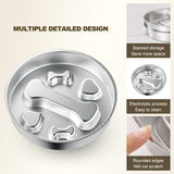 2-Piece Stainless Steel Slow Feeder Set for Pets, Reversible, for Cats and Dogs – Paw Design