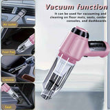 3-in-1 Cordless Handheld Vacuum Cleaner, Multifunction Car and Home Blower and Vacuum for Pet Hair, Window, and Keyboard Cleaning - Pink