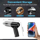 3-in-1 Cordless Handheld Vacuum Cleaner, Multifunction Car and Home Blower and Vacuum for Pet Hair, Window, and Keyboard Cleaning - Black
