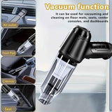 3-in-1 Cordless Handheld Vacuum Cleaner, Multifunction Car and Home Blower and Vacuum for Pet Hair, Window, and Keyboard Cleaning - Black