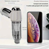 3-in-1 Cordless Handheld Vacuum Cleaner, Multifunction Car and Home Blower and Vacuum for Pet Hair, Window, and Keyboard Cleaning - Gray