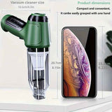 3-in-1 Cordless Handheld Vacuum Cleaner, Multifunction Car and Home Blower and Vacuum for Pet Hair, Window, and Keyboard Cleaning - Green