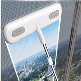 Extendable Window Screen Cleaning Brush , Wet Dry Use Screen Wiper for High-rise Window Carpet Sofa Pet Hair Cleaning