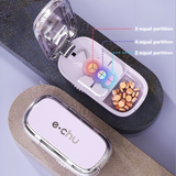 3-in-1 Pill Cutter with Storage Box, 2/3/4 Equal Parts Adjustable Tablet Splitter, Portable Travel Medicine Container - Green