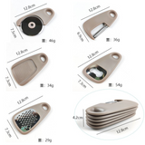 5 In 1 Portable Kitchen Gadget Set, Stainless Steel Pizza Cutter, Peeler, Cheese Grater, Garlic Grinder & Bottle Opener Multi-function Kitchen Tools