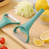 2-Piece Set - Dual Blade Vegetable Peeler & Cabbage Shredder, 2-in-1 Stainless Steel Julienne Slicer for Cabbage, Carrot, Potato, and Fruit Salad Preparat