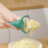 2-Piece Set - Dual Blade Vegetable Peeler & Cabbage Shredder, 2-in-1 Stainless Steel Julienne Slicer for Cabbage, Carrot, Potato, and Fruit Salad Preparat