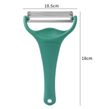 2-Piece Set - Dual Blade Vegetable Peeler & Cabbage Shredder, 2-in-1 Stainless Steel Julienne Slicer for Cabbage, Carrot, Potato, and Fruit Salad Preparat