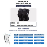 Hinged Metal Knee Brace with Removable Side Stabilizers, ACL Injury, Sports Workout & Joint Pain Relief-L