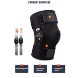 Hinged Metal Knee Brace with Removable Side Stabilizers, ACL Injury, Sports Workout & Joint Pain Relief-L