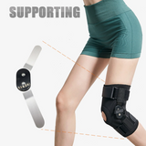Hinged Metal Knee Brace with Removable Side Stabilizers, ACL Injury, Sports Workout & Joint Pain Relief-L