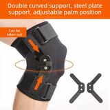 Hinged Metal Knee Brace with Removable Side Stabilizers, ACL Injury, Sports Workout & Joint Pain Relief-XL