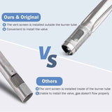 Grill Burner Tube Replacement Part, 304 Stainless Steel U-Shaped Gas Burner Fits Weber Q200 Q220 Q2000 Q2200