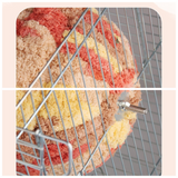 Thick Coral Fleece Winter Bird House with Plastic Frame & Metal Screw Hook for Budgies and Cockatiels - Blue