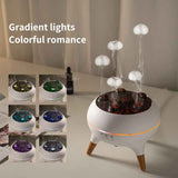 Jellyfish Smoke Ring Aroma Diffuser Humidifier, 7 Color Crack Night Light, Remote Control Timer Essential Oil Diffuser for Bedroom Desk