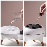 Jellyfish Smoke Ring Aroma Diffuser Humidifier, 7 Color Crack Night Light, Remote Control Timer Essential Oil Diffuser for Bedroom Desk