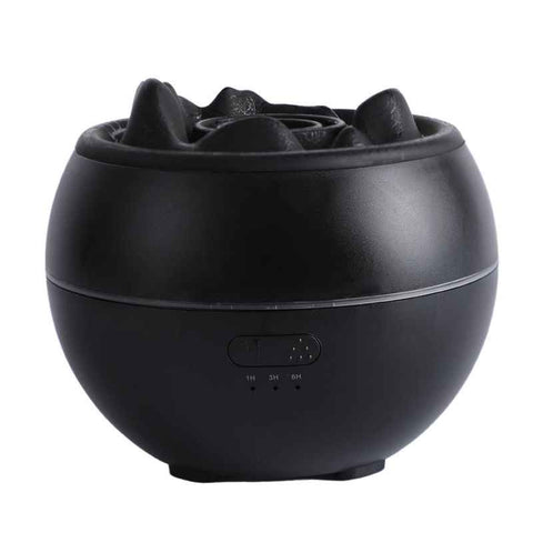 Volcano Flame Aroma Diffuser and Humidifier, 7-Color Changing Lava Fire Essential Oil Diffuser with Timer, 360ml for Home, Bedroom, or Desk – Black
