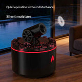 Cannon-Shaped Smoke Ring Aroma Diffuser and Humidifier, 2 Mist Modes, RGB Color-Changing Lava Lamp Essential Oil Diffuser, for Home or Desk – Black