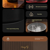 Cannon-Shaped Smoke Ring Aroma Diffuser and Humidifier, 2 Mist Modes, RGB Color-Changing Lava Lamp Essential Oil Diffuser, for Home or Desk – Black and Gold