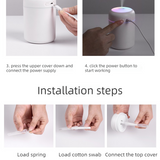 Mini Colorful Cup Humidifier, 300ml Portable USB Cool Mist Humidifier with 7-Color Night Light, for Car, Bedroom, Desk, and Office - Pink