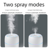 Flower Nozzle Mini USB Humidifier, 250ml Portable Cool Mist Humidifier with RGB Night Light, for Car, Bedroom, or Desk - Gray