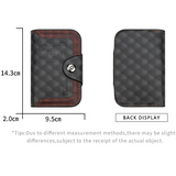 Vintage Patchwork Snap-Closure Vertical Wallet for Men, PU Leather Wallet with 13 Card Slots, Zippered Coin Pocket, and ID Window (Dark Brown)