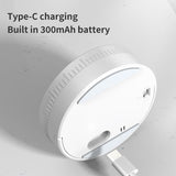 Rotating Digital Kitchen Timer, 999-Minute LED Display Timer with Magnetic Back & Stand, Type-C, for Studying and Exercising—White