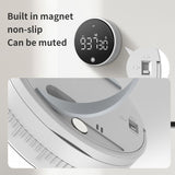 Rotating Digital Kitchen Timer, 999-Minute LED Display Timer with Magnetic Back & Stand, Type-C, for Studying and Exercising—Black