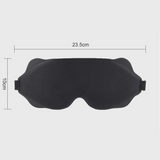 3D Contoured Sleep Mask, Breathable Fabric with Adjustable Strap, Light-Blocking Eye Mask for Sleeping, Napping, and Travel—Black