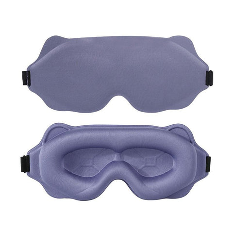 3D Contoured Sleep Mask, Breathable Fabric with Adjustable Strap, Light-Blocking Eye Mask for Sleeping, Napping, and Travel - Purple