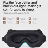 3D Contoured Sleep Mask, Breathable Fabric with Adjustable Strap, Light-Blocking Eye Mask for Sleeping, Napping, and Travel - Purple