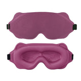3D Contoured Sleep Mask, Breathable Fabric with Adjustable Strap, Light-Blocking Eye Mask for Sleeping, Napping, and Travel - Magenta