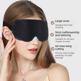 3D Contoured Sleep Mask, Breathable Fabric with Adjustable Strap, Light-Blocking Eye Mask for Sleeping, Napping, and Travel - Magenta