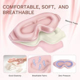 3D Deep Contoured Memory Foam Sleep Eye Mask, Full Light Blocking, Breathable Eye Cover for Travel, Naps, and Nighttime Sleep—Gray