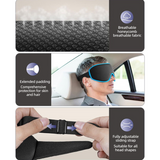 3D Contoured Memory Foam Sleep Eye Mask, Zero Pressure Breathable Mesh Eye Cover with Adjustable Strap for Travel, Naps, and Night Sleep - Red