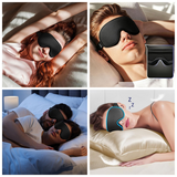 3D Contoured Memory Foam Sleep Eye Mask, Zero Pressure Breathable Mesh Eye Cover with Adjustable Strap for Travel, Naps, and Night Sleep - Purple