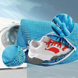 2-Pack Washing Machine Shoe Wash Bags, Thick Chenille Lining Anti-Deformation Laundry Bags with Durable Zippers for Sneakers and Canvas Shoes - Blue