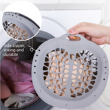 Silicone Laundry Bag, Reusable Breathable Mesh Wash Bag with Zipper, for Delicate Underwear, Bras, and Shoes, Machine Washable—Gray