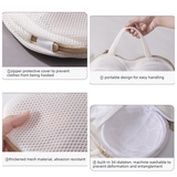 3D Support Bra Laundry Bag, Thick Mesh Bra Wash Bag with Zipper & Handle, Anti-Deformation Bra Protector for Washing Machine - Beige