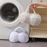 3D Support Bra Laundry Bag, Thick Mesh Bra Wash Bag with Zipper & Handle, Anti-Deformation Bra Protector for Washing Machine - Off-White
