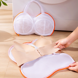 3D Support Bra Laundry Bag, Thick Mesh Bra Wash Bag with Zipper & Handle, Anti-Deformation Bra Protector for Washing Machine - Off-White