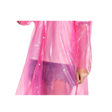 6-Pack - Disposable Thickened Open-Front Raincoat, Waterproof Poncho with Snap Buttons & Adjustable Hood, Portable for Hiking and Travel - Clear