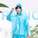 6-Pack - Disposable Thickened Open-Front Raincoat, Waterproof Poncho with Snap Buttons & Adjustable Hood, Portable for Hiking and Travel - Yellow