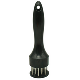 Stainless Steel Meat Tenderizer, 2.5cm Needle Pricker with Safety Guard & Automatic Rebound, for Steak, Pork, Chicken, BBQ & Marinade - Black
