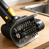 Rechargeable Electric Grill Brush, Stainless Steel Wire Roller BBQ Cleaner Tool Kit ,Dual Brush : (Wire Brush + Scouring Pad Brush )