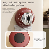 Vintage Magnetic Mechanical Kitchen Timer, 60-Minute Countdown Timer for the Fridge, Battery-Free Cooking Alarm—Green