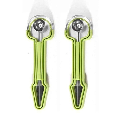 2-Piece 3-in-1 Stainless Steel Fruit Carving Scoop, Multi-Function Melon Seed Remover Kitchen Tool