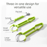 2-Piece 3-in-1 Stainless Steel Fruit Carving Scoop, Multi-Function Melon Seed Remover Kitchen Tool