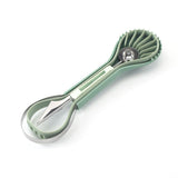6-in-1 Multi-Fruit Tool 3-Piece Set, Stainless Steel Melon Baller and Carving Scoop for Watermelon and Cantaloupe Platters—Green